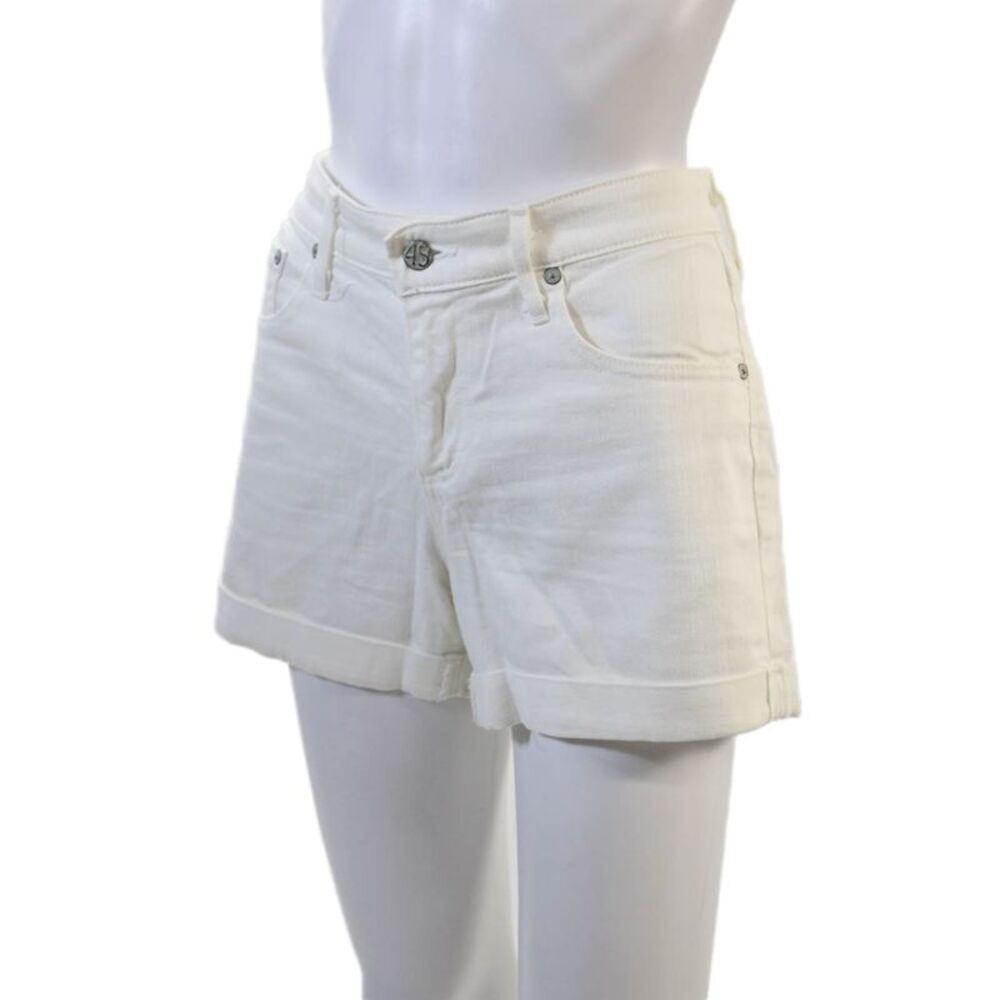 Adriano Goldschmied Womens Cotton Zip Button Lined Shorts White Size EUR 29 - Picture 2 of 7